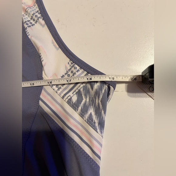 NWT Lucky in Love Women's All About Ikat Tank Lavender White Tennis golf size XL - Picture 11 of 12